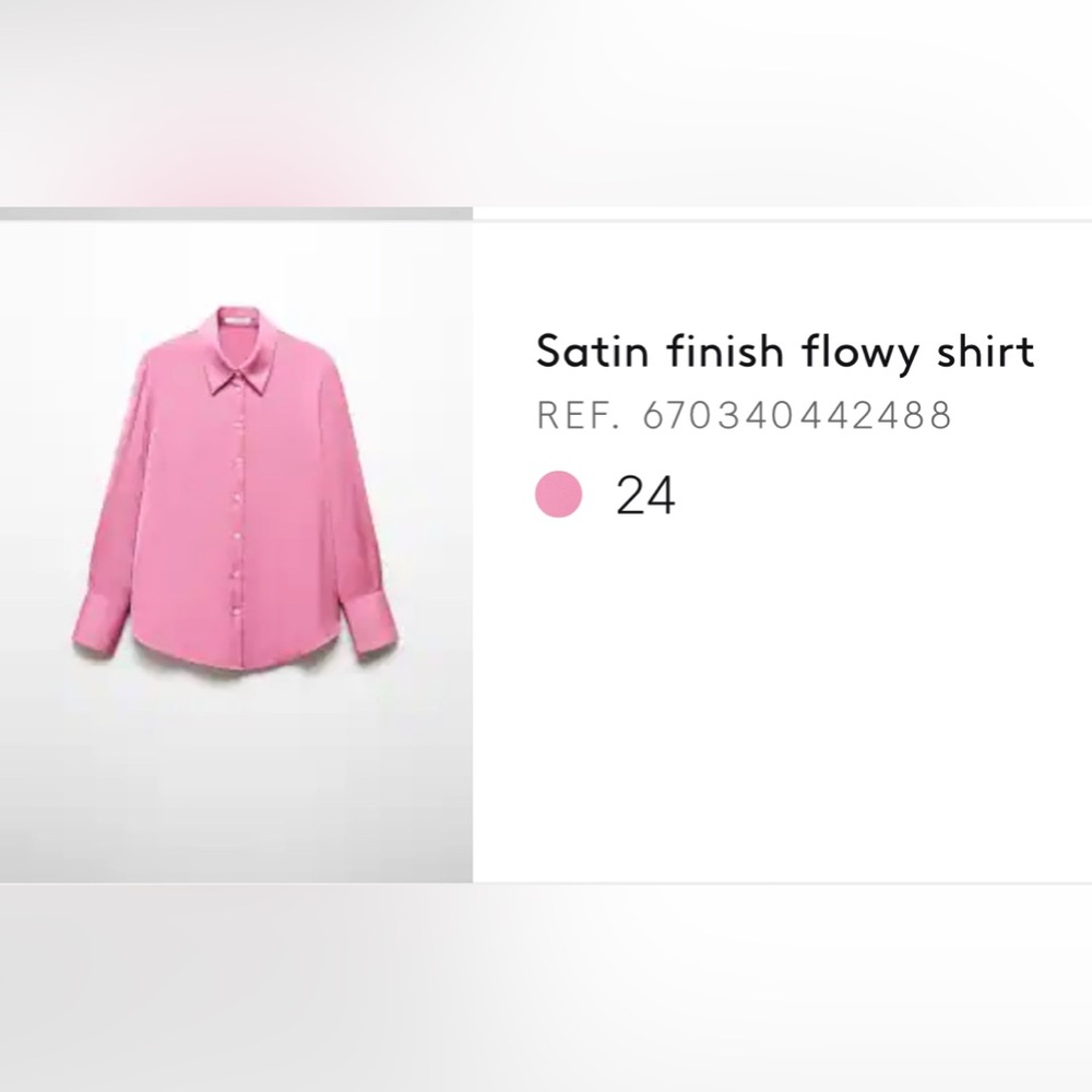 Mango satin shirt